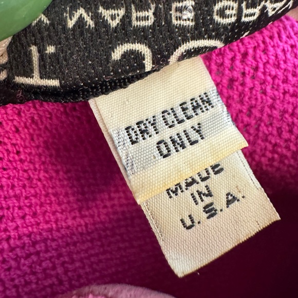 St. John Pink and Black Knit Dress - Picture 9 of 10